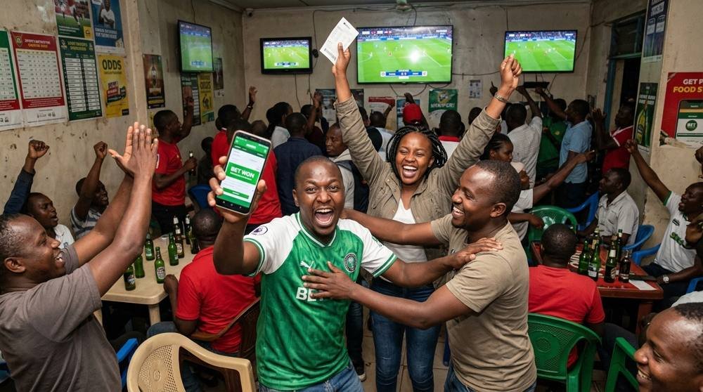 Fans réunis au bar